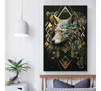 POLIUAWS Abstract Amazing Animals House Decoration for Living Room for Rustic Farmhouse Bathroom Decor Canvas Art 20x30inch(50x75cm)