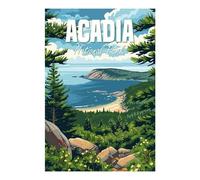 POLIUAWS Acadia National Park Diamond Painting 5D DIY Full Drill Accessories Tools Kit DIY Diamond Art Kits Adults for Home Wall Decor Relaxing Fun 8"x12"