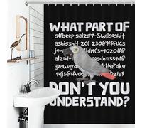 POLIUAWS African Grey Parrot with Hooks Waterproof Fabric Bathroom Decor Curtains for Toile Bathroom Dorm 53.54x70.87Inch（136x180cm）