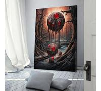 POLIUAWS Alien Invasion on Earth Poster Customisable with Canvas, Home Office Decor Living Room Bedroom Woman Birthday Gift Idea 16x24inch(40x60cm)