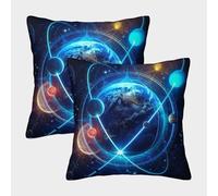 POLIUAWS Among The Stars Throw Pillow Covers Home &Hotel Square Extra Large Pillow Covers Pack of 2 50x50cm