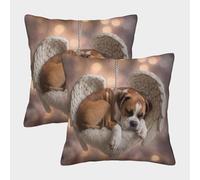 POLIUAWS Angel Puppy in Flight Pillowcase for Hair And Skin - Softer Than Silk Pillowcase, Pillow Cases 2 Pack with Envelope Closure, Gifts for Women 45x45cm