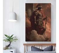 POLIUAWS Angel Warrior in Battle Bedroom Canvas Wall Decor Ready to Hang for Bathroom Toilet Decor 20x30inch(50x75cm) Pictures for Living Room