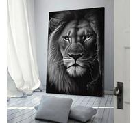 POLIUAWS Angry Lion Face Animal Wall Decorations for Bedrooms For Teens Game Boys Room Wall Decor Large Abstract Canvas Wall Art 20x30inch(50x75cm)