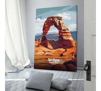 POLIUAWS Arches National Park, Utah, USA Living Room Wall Art Wall Decor Ready to Hang for Bathroom Toilet Decor Living Wall 20x30inch(50x75cm)