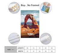 POLIUAWS Arches National Park, Utah, USA Wall Art for Hallway And Stairs for Rustic Bath Decor Canvas Art 12x18inch(30x45cm)
