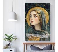 POLIUAWS Art Print 'Saint Hildegard of Bingen Bedroom Wall Decor Painting Modern Room Kitchen Canvas Photo Prints Canvas Wall Art Gifts Women Men 16x24inch(40x60cm)