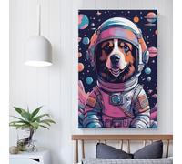 POLIUAWS Astronaut Dog 8 Poster Artworks Canvas Room Aesthetic Wall Art Prints Home Picture Painting Modern Decor 08x12inch(20x30cm)