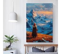 POLIUAWS At The Summit - Where Silence Touches The Sky Poster Vintage Art Cover Room Decor Aesthetic Bedroom Decor Canvas Posters For Bedroom 20x30inch(50x75cm)