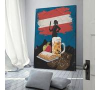 POLIUAWS Austrian Culture Poster Artwork for Living Room for Rustic Farmhouse Bathroom Decor Modern Art Prints 24x36inch(60x90cm)