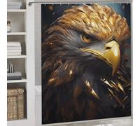 POLIUAWS Awesome Bald Eagle America Hilarious Bath Curtain Quick Drying Proof Resistant Shower Curtain Waterproof Mould for Home Bathroom Toile Hotel Decor 69.69x70.87Inch（177x180cm）