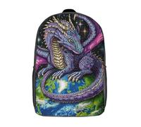 POLIUAWS Backpack Dragon's Realm School Backpack 3D Printed School Bags Boys Girls Laptop Backpack for Kids/Students/Adults 17inch