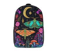 POLIUAWS Backpack Enchanted Night Garden Art Print School Backpack 3D Printed School Bags Boys Girls Laptop Backpack for Kids/Students/Adults 17inch