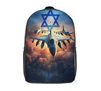 POLIUAWS Backpack Jets Over Zion School Backpack 3D Printed School Bags Boys Girls Laptop Backpack for Kids/Students/Adults 17inch