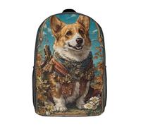POLIUAWS Backpacks Vash The Noble Corgi Kids School Backpack 3D Printed Fashion School Bag Casual School Bag for Boys Elementary And Middle School Students 17inch