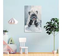 POLIUAWS Bath Time Buddy Artwork for Living Room 3d Wall Art for Gifts Bathroom Home Kitchen Office Decor 12x18inch(30x45cm)