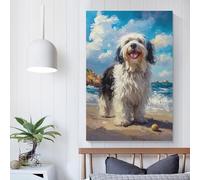 POLIUAWS Beachside Buddy Wall Art for Bedroom for Home Living Room Bedroom Decor Artwork Canvas Art 08x12inch(20x30cm)