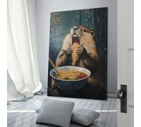 POLIUAWS Beaver's Noodle Feast-4 Canvas Painting Wall Art For Teens Game Boys Room Wall Decor Modern Wall Art 08x12inch(20x30cm)