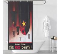 POLIUAWS Beware The Red Death Hilarious Bath Curtain Quick Drying Proof Resistant Shower Curtain Waterproof Mould for Home Bathroom Toile Hotel Decor 35.43x70.87Inch（90x180cm）