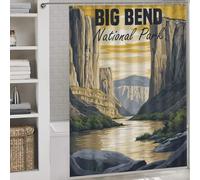 POLIUAWS Big Bend National Park Bath Shower Curtains Mildew Thicken Durable Polyester Bathroom Curtains Modern Art for Shower Bath Curtain Wet Room 64.17x70.87Inch（163x180cm）