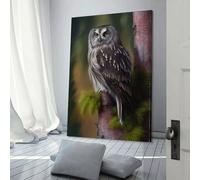 POLIUAWS Boreal Owl Living Room Pictures for Walls For Teens Game Boys Room Wall Decor Large Abstract Canvas Wall Art 16x24inch(40x60cm)