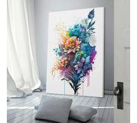 POLIUAWS 'Bouquet Watercolor Art Poster Wall Art Picture Painting Poster Canvas Print Posters Artworks Room Decor Gifts from Kids 20x30inch(50x75cm)