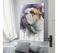 POLIUAWS Bulldog Artistry-1 Custom Canvas Prints Animals Wall Art Canvas Living Room & Bathroom Decor 20x30inch(50x75cm)