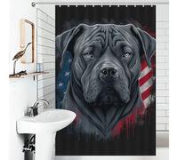 POLIUAWS Cane Corso USA America 100% Polyester Fabric Washable Decor Bath Curtains for Shower Bath Curtain Wet Room 46.85x70.87Inch（119x180cm）