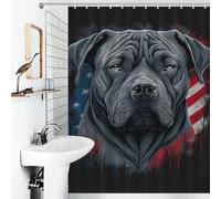 POLIUAWS Cane Corso USA America Anti-Mould Proof Resistant Fabric Polyester Hilarious Bath Curtain for Home Bathroom Toile Hotel Decor 53.54x70.87Inch（136x180cm）