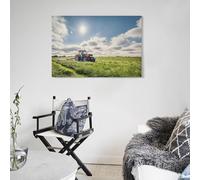 POLIUAWS Case IH Tractor Mowing Grass Wall Pictures for Living Room Wall Art for Teenage Boys Bedroom Picture Canvas 20x30inch(50x75cm)