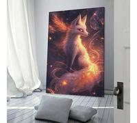 POLIUAWS Celestial Fox Glow-2 Wall Pictures for Living Room Bedroom Kitchen Hallway Stairs Toilet Wall Art 08x12inch(20x30cm)
