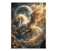 POLIUAWS Celestial Pegasus Ascend Diamond Art Kits Adults for Adults Beginner 5D DIY Full Drill Accessories Tools Kit 12"x16" Diamond Painting
