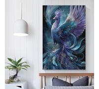 POLIUAWS Celestial Phoenix Elegance Wall Picture Home Office Kitchen Gallery Corridor Bathroom Wall Decor Ready To Hang 16x24inch(40x60cm) Paintings for Living Room