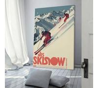 POLIUAWS Chasing The Slope Bedroom Pictures for Wall Canvas Picture for Bedroom Office Bathroom Decor 16x24inch(40x60cm)