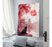 POLIUAWS Cherry Blossom Serenity -8 Cheap Canvas Print for Bedroom Office Bathroom Decor Grey Wall Art 20x30inch(50x75cm)