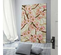POLIUAWS Cherry Blossom Stained Glass Pattern Bedroom Wall Art for Rustic Bath Decor Modern Wall Art 12x18inch(30x45cm)