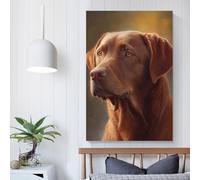 POLIUAWS Chesapeake Bay Retriever Wall Canvas Art for Bedroom for Toilet Bathroom Decor Large Canvas Wall Art for Living Room 24x36inch(60x90cm)