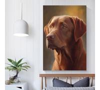 POLIUAWS Chesapeake Bay Retriever Wall Canvas for Living Room Bedroom Kitchen Hallway Stairs 3d Wall Art 16x24inch(40x60cm)