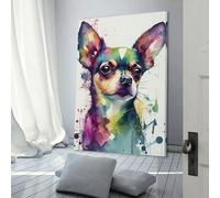 POLIUAWS Chihuahua Watercolor 1 Wall Decorations for Bedrooms For Teens Game Boys Room Wall Decor Large Abstract Canvas Wall Art 12x18inch(30x45cm)