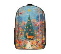 POLIUAWS Children's Backpack 3D Printed Enchanted Forest Glow -1 Schoolbag Student Daypack Fashion Casual Lightweight School Bags for School College Travel 17inch