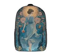 POLIUAWS Children's Backpack 3D Printed Floral Elegance The Apple's Journey Schoolbag Student Daypack Fashion Casual Lightweight School Bags for School College Travel 17inch