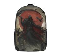 POLIUAWS Children's Backpack 3D Printed Reaper's Wrath Schoolbag Student Daypack Fashion Casual Lightweight School Bags for School College Travel 17inch