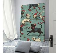 POLIUAWS Christmas Puppies Playful Scene Living Room Pictures for Walls for Toilet Bathroom Decor Modern Art Prints 20x30inch(50x75cm)