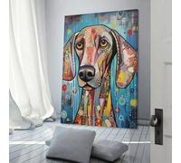 POLIUAWS Colorful Dog Portrait Art Art Poster Print Artworks Canvas Poster Wall Art Prints Home Modern Decor Birthday Party Decor 24x36inch(60x90cm)