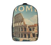 POLIUAWS Colosseum in Rome Backpacks 3D Printed School Bag Casual Kids School Backpack Fashion School Bag for Boys Elementary And Middle School Students School 17inch