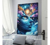 POLIUAWS Cosmic Vision A Celestial Encounter Pictures for Living Room Wall Art for Living Room Kitchen Home Decorations 08x12inch(20x30cm)