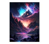 POLIUAWS Cosmos Galaxy Valley DIY Diamond Art Kits Adults for Leisure Time DIY Full Round Drill Tools Kit Bead 12"x16" Diamond Painting