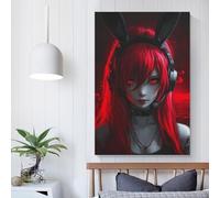 POLIUAWS Cyber Bunny Aesthetic-1 Wall Art for Hallway And Stairs for Rustic Bath Decor Canvas Art 20x30inch(50x75cm)