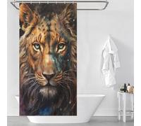 POLIUAWS Dangerous Beauty Washable Waterproof Cloth Fabric Shower Curtains Set with 12 Hooks for Shower Bath Curtain Wet Room 35.43x70.87Inch（90x180cm）