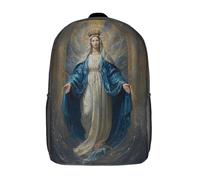 POLIUAWS Divine Grace The Virgin's Embrace School Backpack for Girls Backpack Water Repellent Casual Daypack Lightweight Rucksack Boy Girl School Backpack for Middle School Students 17inch